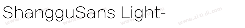 ShangguSans Light字体转换